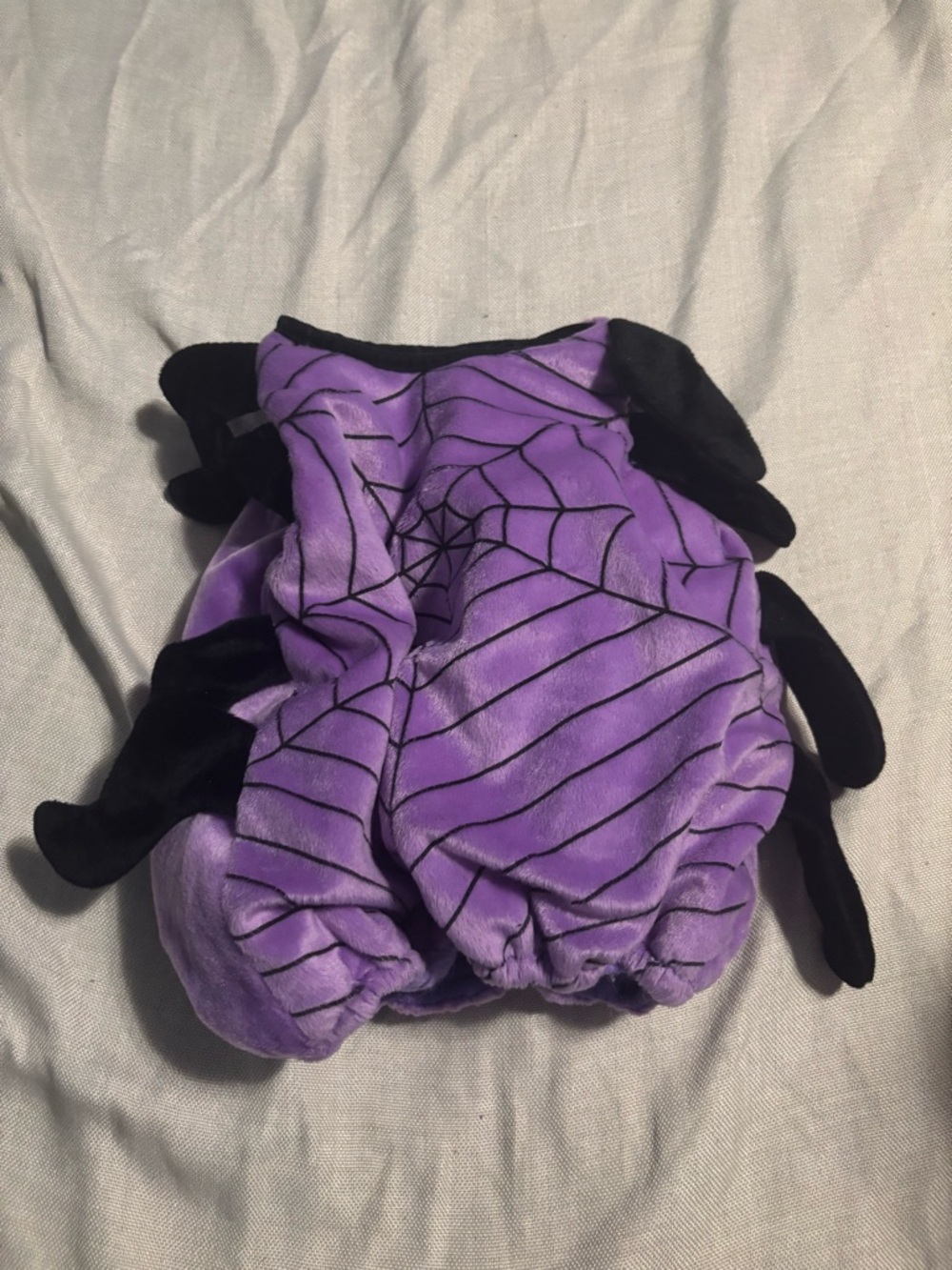 Disney Purple Spider Plush Kids Costume Romper with Black Web Accents